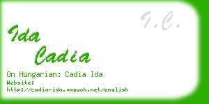 ida cadia business card